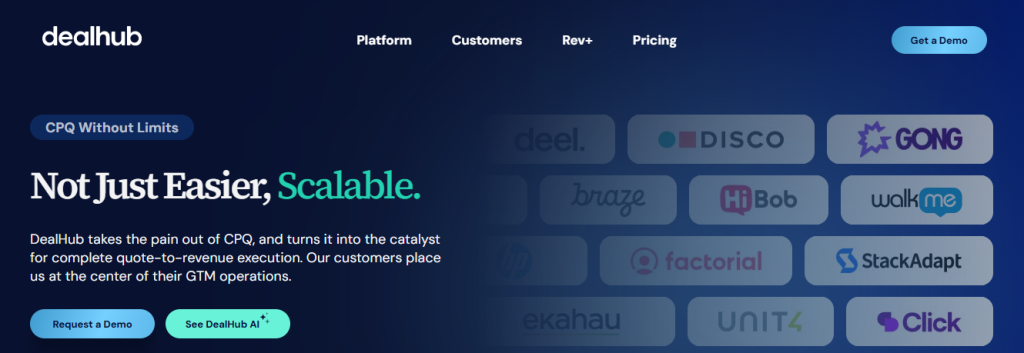 Dealhub Home Page Visual Hierarchy